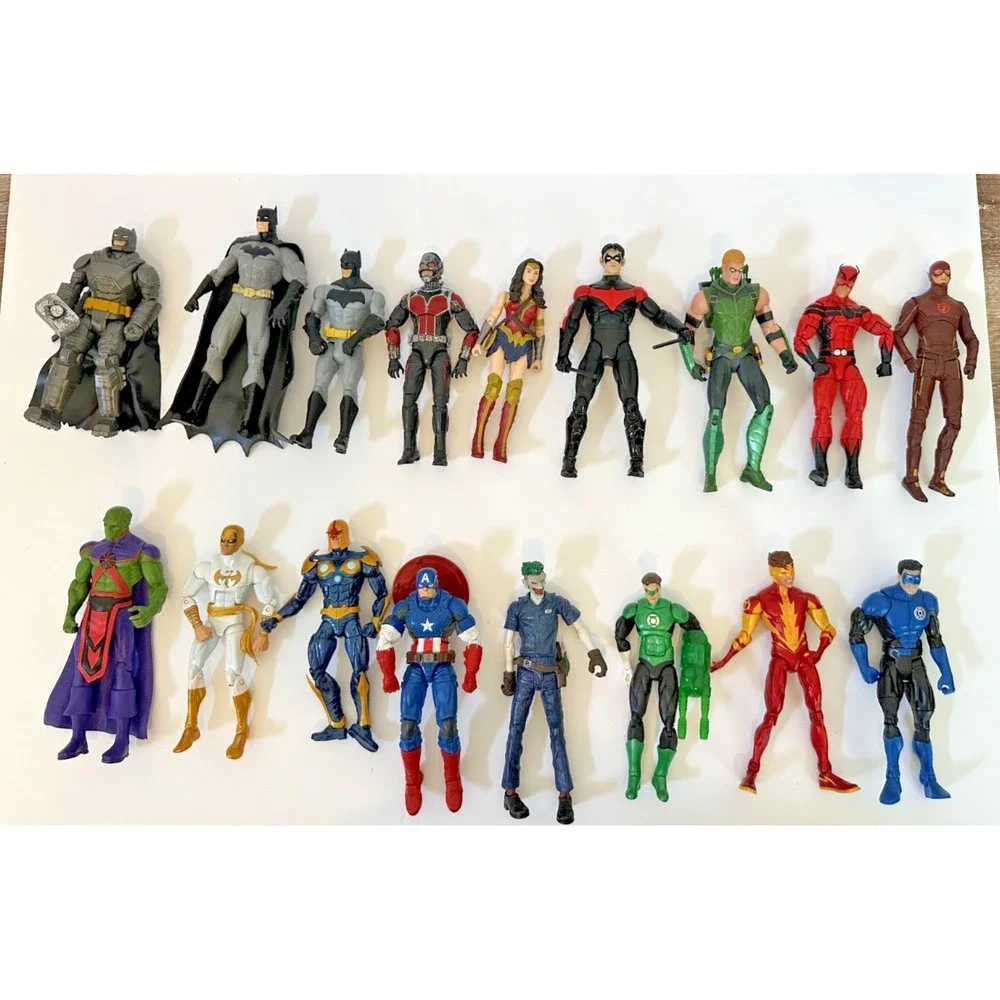 Marvel DC Comics Action Figure Mixed Lot 17 PC Martian Iron Fist Nova Joker ++